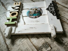 Dřevěný masivní věšák Hand made Provence styl - 6