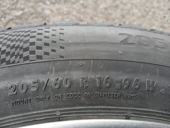 Prodám sadu ALU kol Dezent205/60R16 zimní - 6