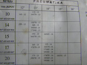 Sněhové řetězy pro rozměry pneu 165/65R14,165/70/R13,155/R13 - 6