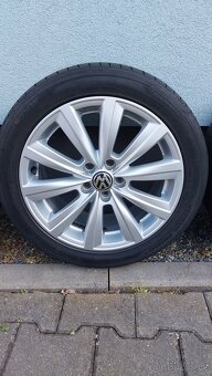 Alu kola originál 5x100 r16 vw Polo letní pneu - 6
