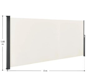 Boční markýza "Dubaj" (500x180) a (300x180) béžová - 6