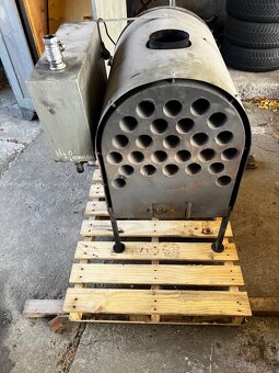 Horkovzdušná kamna kotel na vyjetý olej - 6