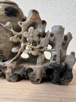 Čínská plastika z mastku, 19. století - 3 ks - 6