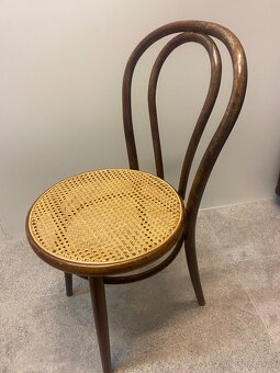 Stylová sada 7 originálních ohýbaných židlí Thonet – rákosov - 6