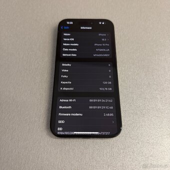 iPhone 15 Pro 128GB black titan, 100% baterie, rok záruka - 6