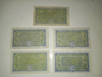 BANKOVKY 20 KČS 1945, LONDÝNSKÁ EMISE, NEPERFOROVANÉ - 6