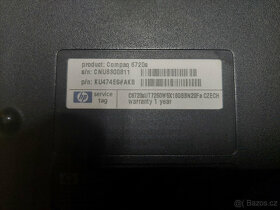 HP Compaq 6720s, funkční, kosmeticky horší, baterie 3 minuty - 6