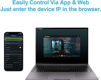 Arylic Up2stream S50 Pro+, WiFi & Bluetooth 5.0 Audio přijím - 6