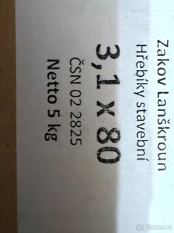 Hřebíky stavební-různé velikosti - 6