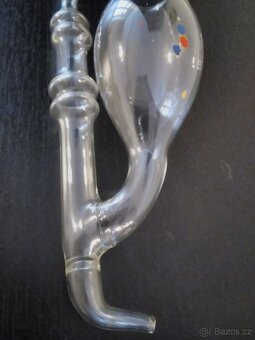 Skleněná fajfka, retro - 6
