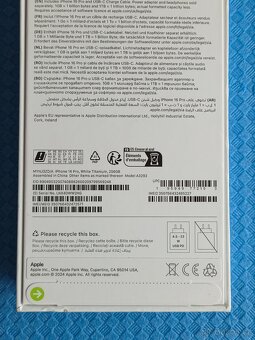 iPhone 16 Pro 256GB bílý NOVÝ NEROZBALENÝ - 6
