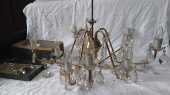 Křišťálový lustr s broušenými skleněnými ověsy, 60.–70. léta - 6