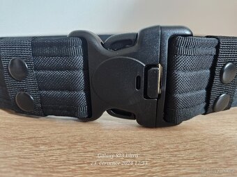 Nový Taktický opasek černý 130 cm kvalitní - 6