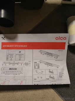 Sprchový žlab alcadrain,alcaplast APZ1-BLACK 650 - 6