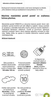 Postel Fines ERNESTA s rošty, matracemi a nočními stolky. - 6