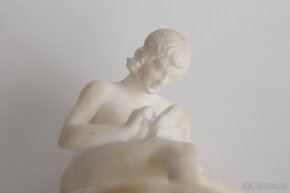socha soška Chlapec s trnem alabastr akt antika - 6