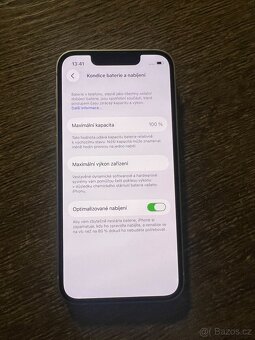 iphone 13mini bílý hezký 100% baterie - 6