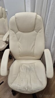 Bílé kancelářské/počítačové křeslo 2x - 6