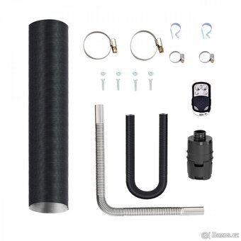 Naftové topení, dálkový ovladač s LCD, 12V a 220 V, odpočet - 6