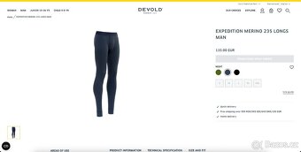 Nové spodní kalhoty Devold Expedition Merino 235 Longs Man - 6