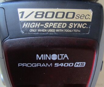 Blesk Minolta Program 5400 HS-výkonný,profi-Top stav - 6