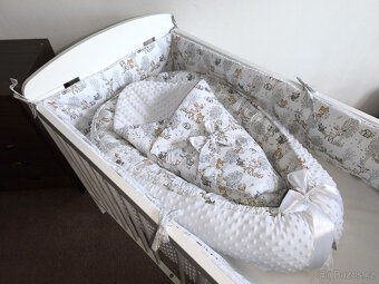 Nová souprava do psotýlky zvířátka+bílé minky - 6