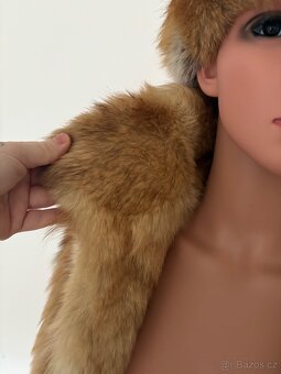 LUXUSNÍ PRAVÝ KOŽICH + ČEPICE - Set - 6