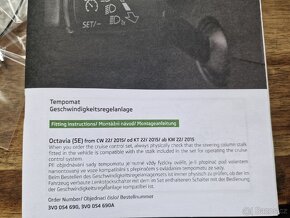 Tempomat Škoda Octavia 3 - sada na dodělání - 6
