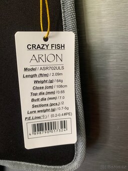 Ul prut Crazy fish arion 702 uls 209cm 08-5gr - 6