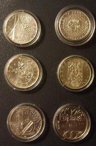 soubor 28 stříbrných mincí motiv Praha 1948 - 2020 - 6