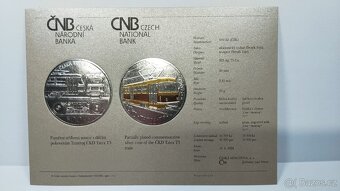 Stříbrná pamětní 500kč mince TRAMVA J T3 s etui certifikatem - 6