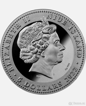 stříbrná sberatelska mince Yeti 2uncová stříbrná mince, 500k - 6