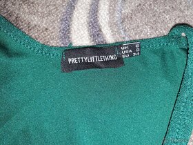 Zelené midi šaty s rozparkem vel. 34 Pretty Little Thing - 6