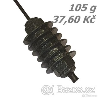 Rybářská krmítka průběžná Sendvič válec 85-105 g Sleva 20% - 6