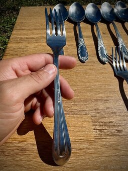 Sovětské nerezové příbory – 17 kusů (СССР, značené) - 6