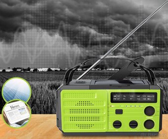 Solární rádio dynamo AM/FM power banka 8000 mAh - 6