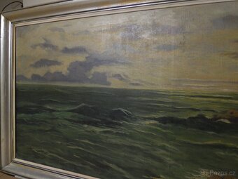 Obraz moře, 163 x 83 cm, signováno - 6