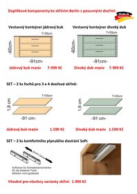 Velká šatní skříň s posuvnými dveřmi - Jádrový buk masiv - 6