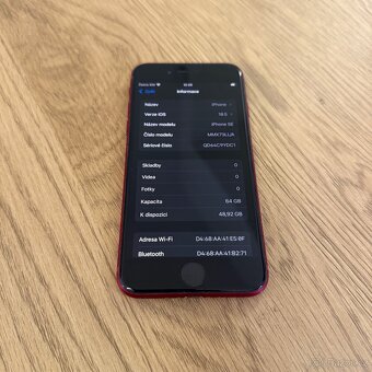 iPhone SE 2022 64GB red, pěkný stav, 12 měsíců záruka - 6