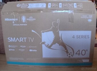 Prodám zánovní televizi v záruce Heisense 40" Smart LED - 6