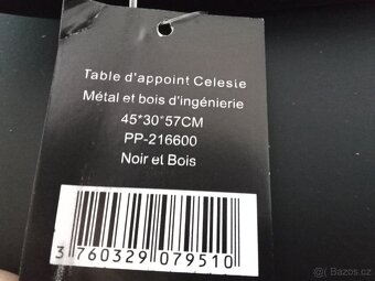 NOVÝ Odkládací stolek "Celeste" - kov a dřevo Potiron Pari - 6