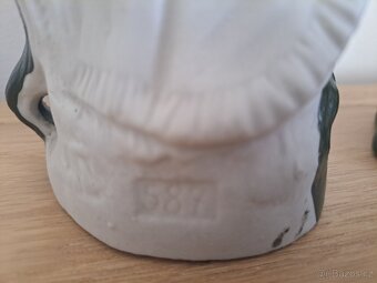 Starožitné porcelánové párové sošky - 6