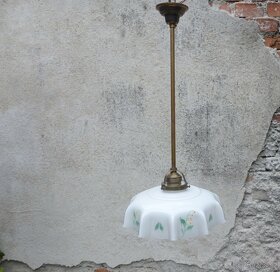 Starožitné lustry, stropnice, mosaz, sklo - různé - 6