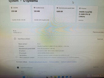 POČÍTAČ INTEL i5-9400, ADATA MSATA 250GB, 8GB RAM - 6