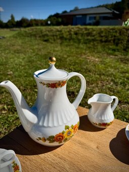 Retro kávová souprava Eschenbach Bavaria – květinový dekor - 6