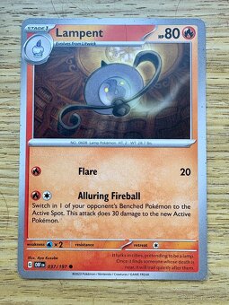 Pokemon TCG 3x Litwick, 2x Lampent, 1x Chandelure OBF combo - 6