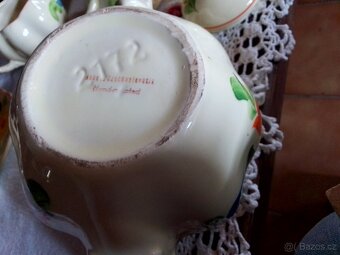 STAROŽITNÝ PORCELÁNOVÝ RUČNĚ MALOVANÝ ČAJOVÝ SERVIS - 6