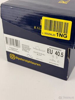 Ralph Lauren Unisex černé pantofle se vzorem 40,5 - 6