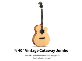 Mini Jumbo,akustická kytara DONNER DAJ 110c - 6