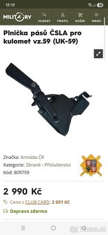 kulomet uk59 vojenský ačr čsla znehodnocený samopal - 6